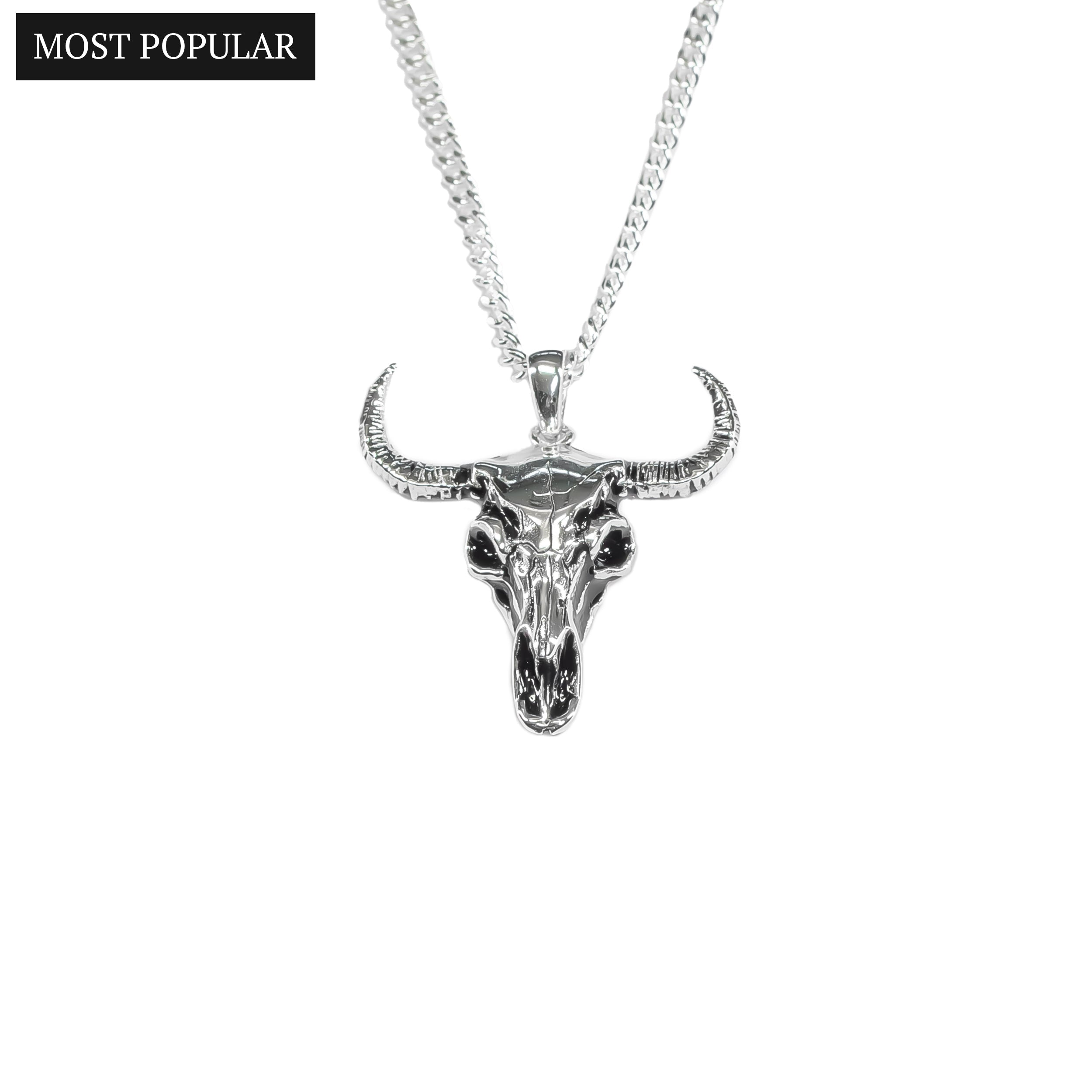 Raging Bull Skull Necklace