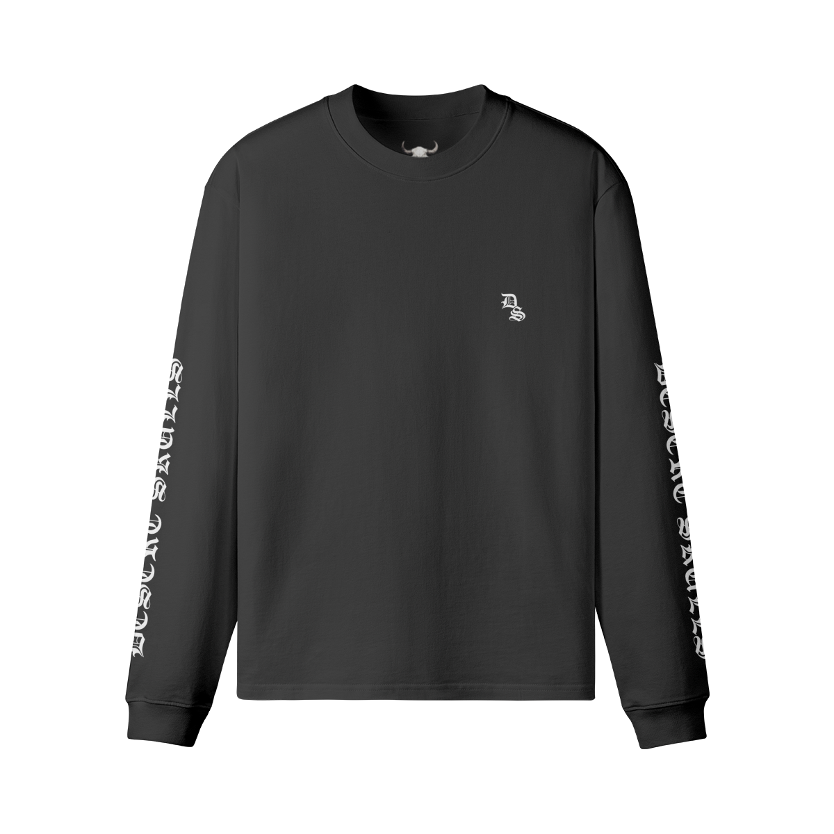 Vertical Logo Long Sleeve Crewneck T-Shirt