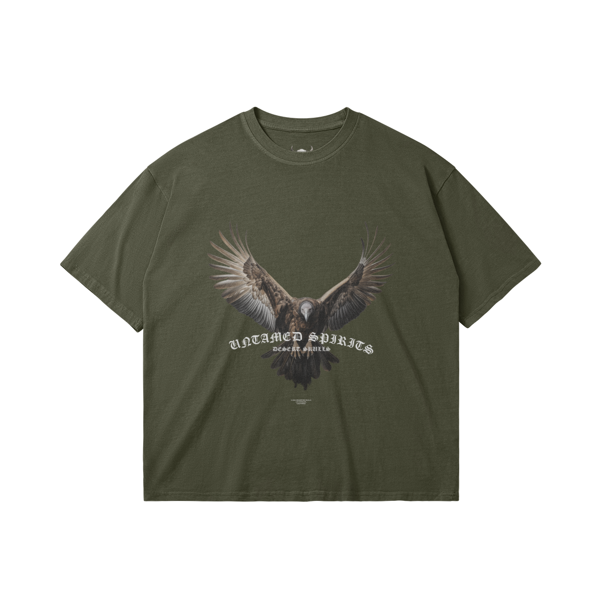 Oversized Desert Vulture Graphic T-Shirt