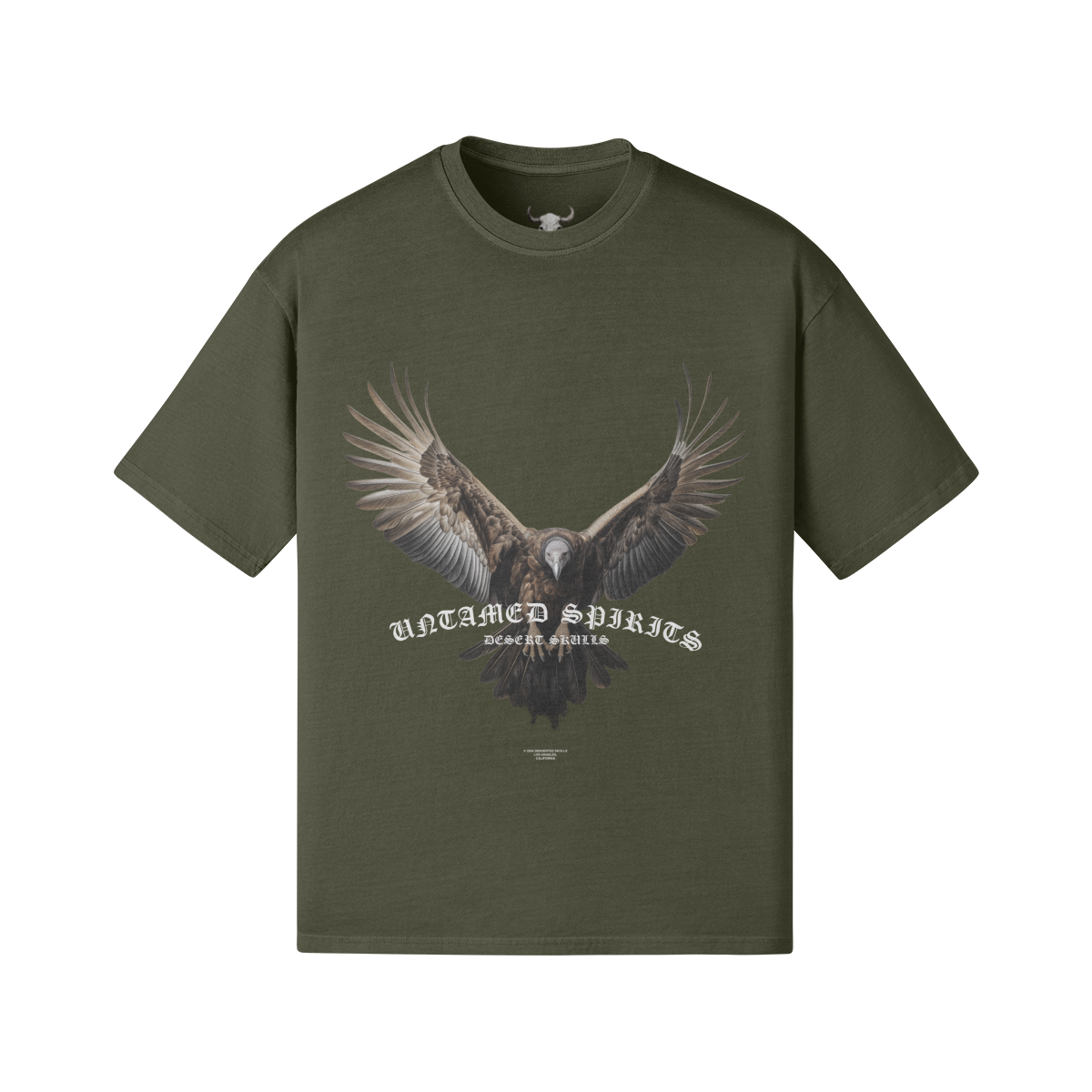 Oversized Desert Vulture Graphic T-Shirt